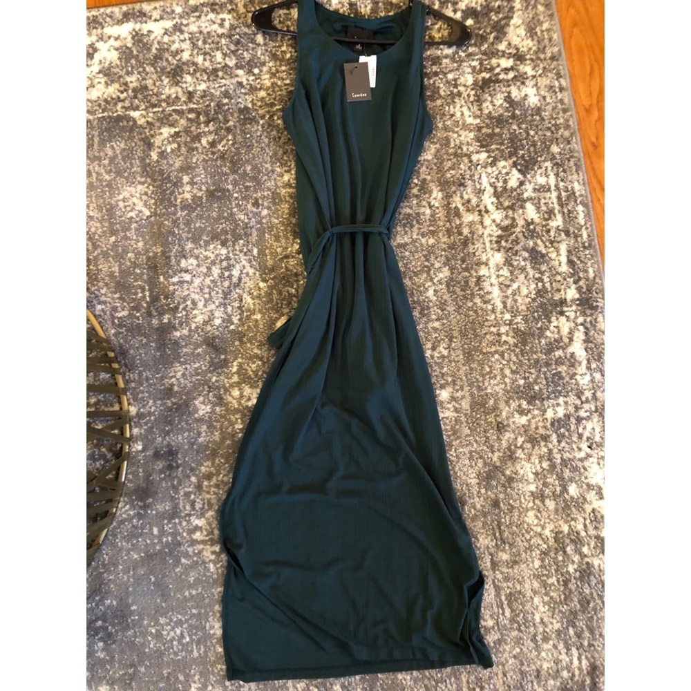 Emerald green midi dress